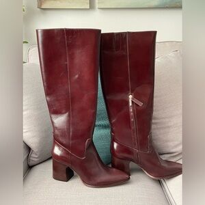 Vince Camuto Burgundy Heeled Boots